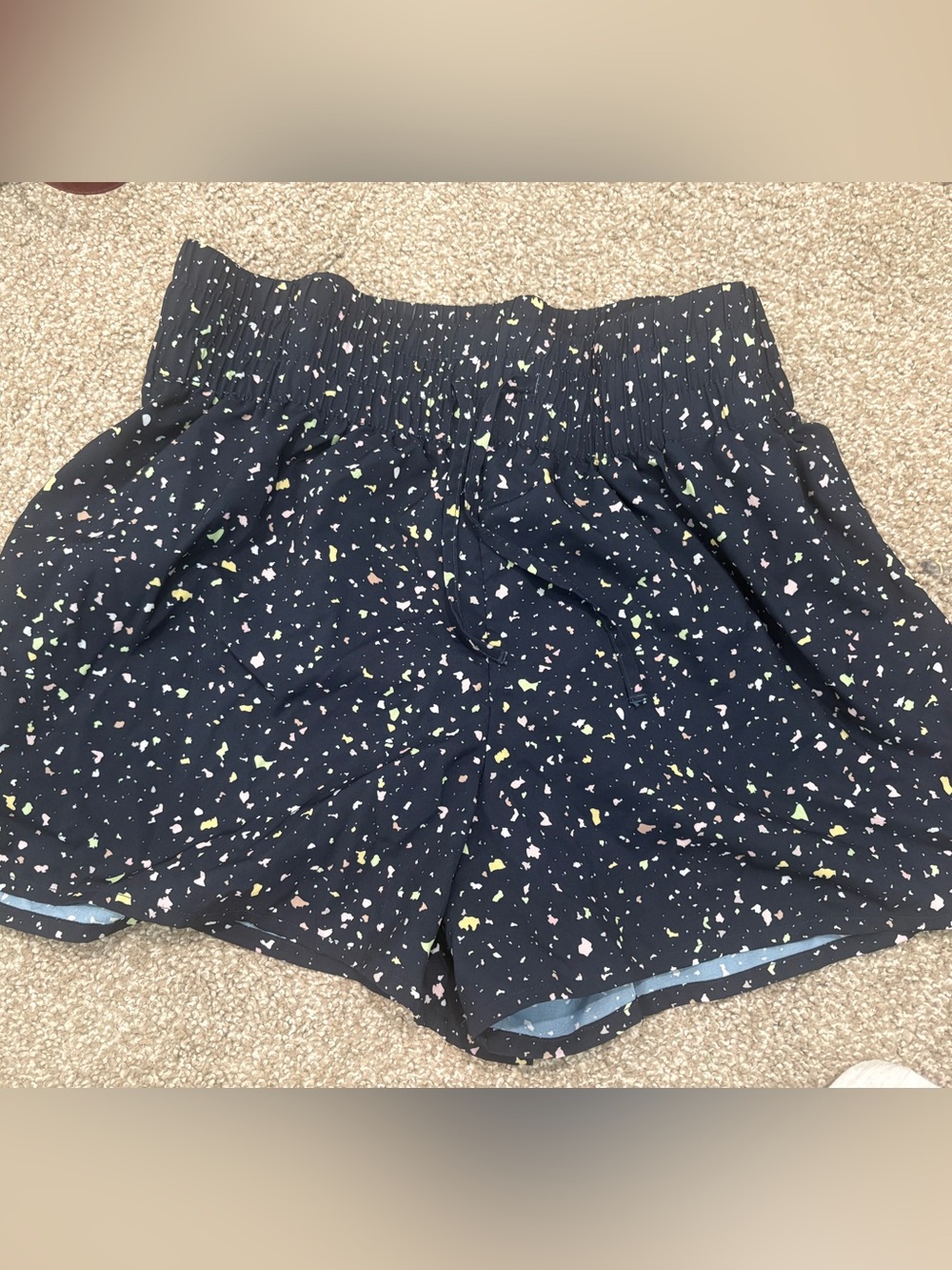 Senita Navy shorts with flakes